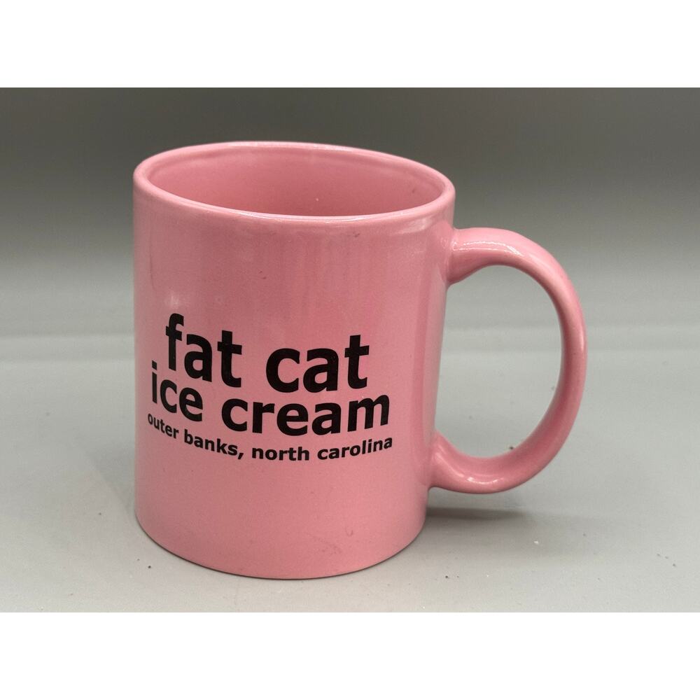 fat cat ice cream (outer banks, north carolina) pink mug